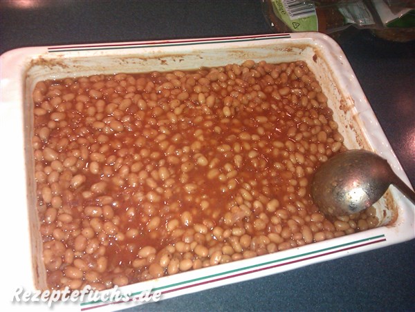 Die fertigen Baked Beans