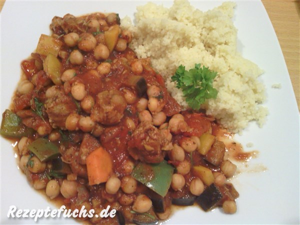 Kichererbsen-Couscous mit nordafrikanischer Note