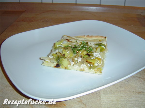 Lauchkuchen (Flammkuchen Art)