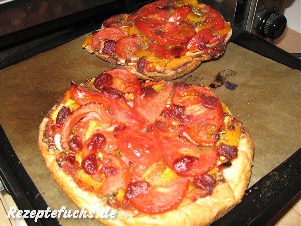 Paprika-Tomaten-Pide-Pizza