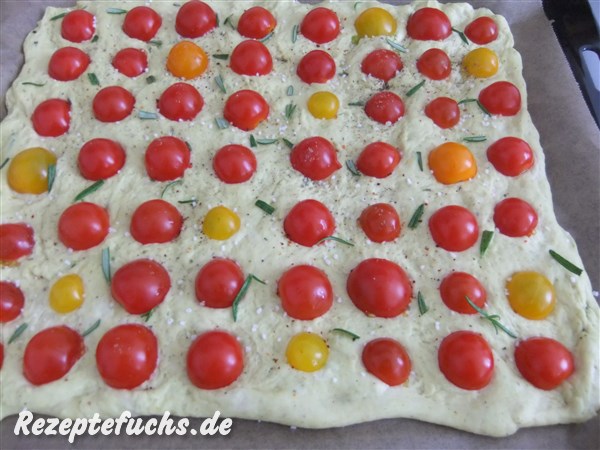 Tomatentarte vor dem Backen