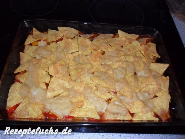 Tortillachips-Gemüseauflauf