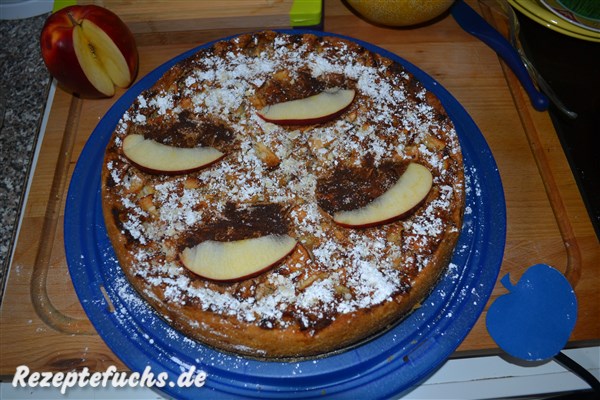 Variante mit Zimt, Puderzucker und Marzipan