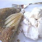 Birnenkuchen mit Reissahne