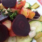 Rote-Bete-Kartoffelsalat mit Dilldressing