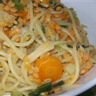 Spaghetti mit roten Linsen