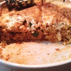 halbiertes fertiges Pastitsio!