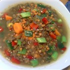 scharfe bunte Linsensuppe