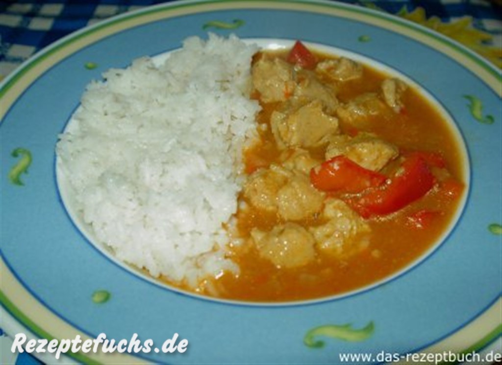 Gulasch mit Reis