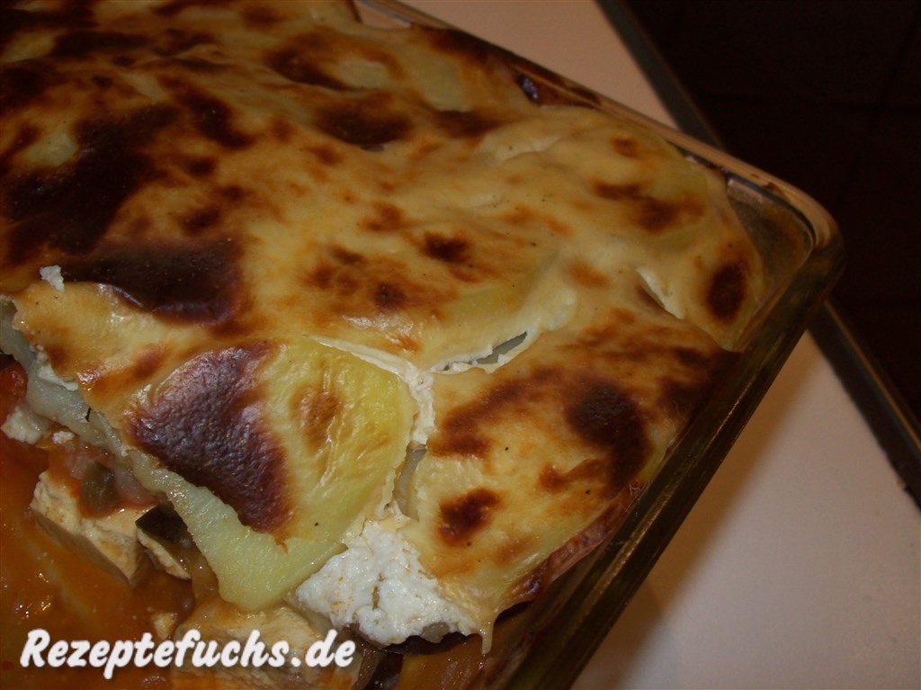 Kartoffelgratin mit Auberginen