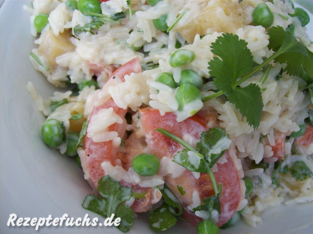 Risi-Bisi-Salat mit Ananas