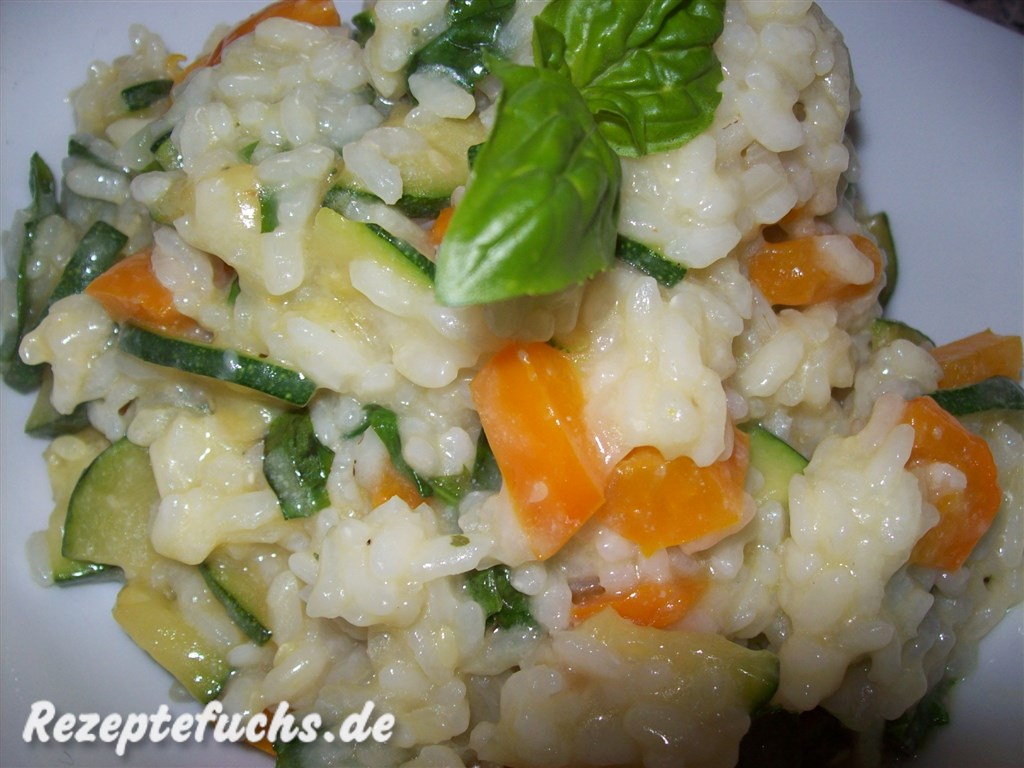 Zucchini-Paprika-Risotto