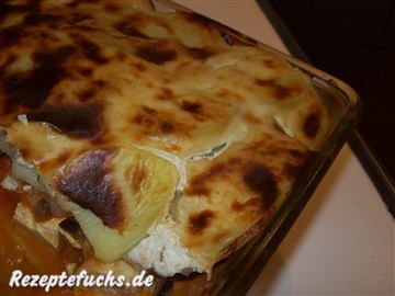 Kartoffelgratin mit Auberginen