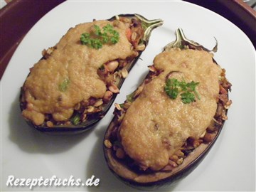 Variation- gefüllte Aubergine