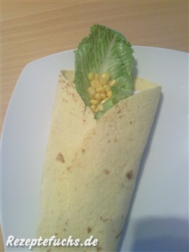 Wrap mit Mais und Salat