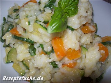 Zucchini-Paprika-Risotto